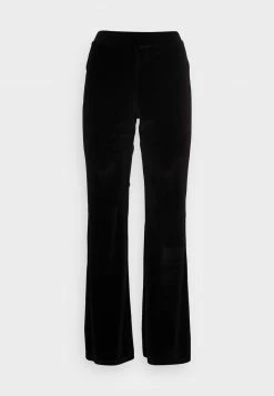 Even&Odd Damen Velvet Flared Leg Trousers - Stoffhose - Black -Even&Odd Verkäufe 2024 7f3c06e646c842eaa48cd150120dd1a2
