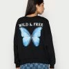 Even&Odd Damen BUTTERFLY BACK PRINT OVERSIZED - Sweatshirt - Black -Even&Odd Verkäufe 2024 829a0e1d08ec4726908cf10b353c81d2