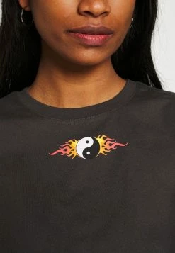 Even&Odd Damen CLARE YIN YANG FLAMES SMALL PRINT TEE / 801 - ANTHRACITE - T-Shirt Print - Anthracite -Even&Odd Verkäufe 2024 82d9183e9ca746609803224b4cd83a62