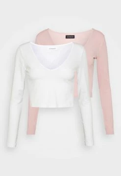 Even&Odd Damen 2 PACK - Langarmshirt - Pale Mauve/white -Even&Odd Verkäufe 2024 85bc0b76b32c466ba037d36f71a522b6