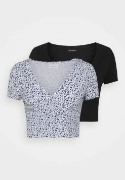 Even&Odd 2 PACK - T-Shirt Print - Black/white | Damen -Even&Odd Verkäufe 2024 889d21ac61154010a222664aabf8d6be