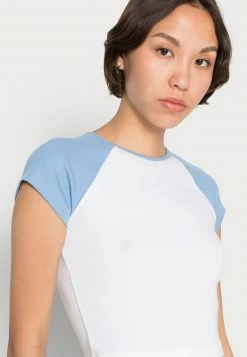 Even&Odd T-Shirt Basic - White Light Blue | Damen -Even&Odd Verkäufe 2024 894f7a5a46bc4f818d4056d034845050