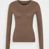 Even&Odd Damen Strickpullover - Light Brown Melange