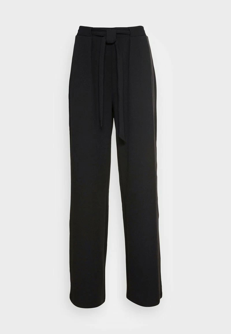 Even&Odd BELT DETAIL WIDE LEG PANTS - Stoffhose - Black | Damen 6 Even&Odd BELT DETAIL WIDE LEG PANTS - Stoffhose - Black | Damen – Bild 4