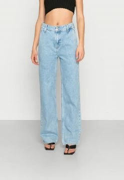 Even&Odd Damen Jeans Straight Leg - Light Blue Denim