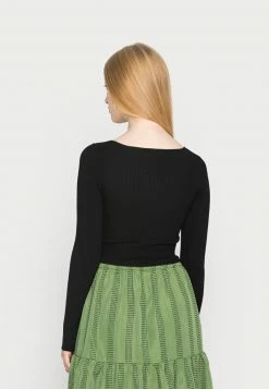 Even&Odd Damen WRAP FRONT JUMPER - Strickpullover - Black -Even&Odd Verkäufe 2024 90cb99978f8a4dda9f0be83a5da4b420