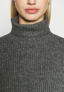 Even&Odd Damen CROPPED BOXY ROLL NECK - Strickpullover - Mottled Dark Grey -Even&Odd Verkäufe 2024 9321cd3b36b7482cb67d445820c69a25