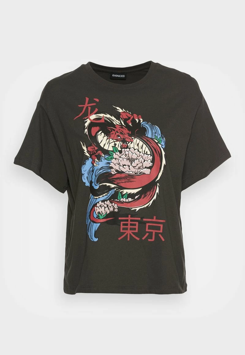 Even&Odd Damen T-Shirt Print - Anthracite 6 Even&Odd Damen T-Shirt Print - Anthracite – Bild 4