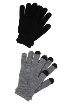 Even&Odd Damen 2 PACK - Fingerhandschuh - Black/grey