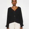 Even&Odd Damen BUTTON THROUGH CARDIGAN - Strickjacke - Black
