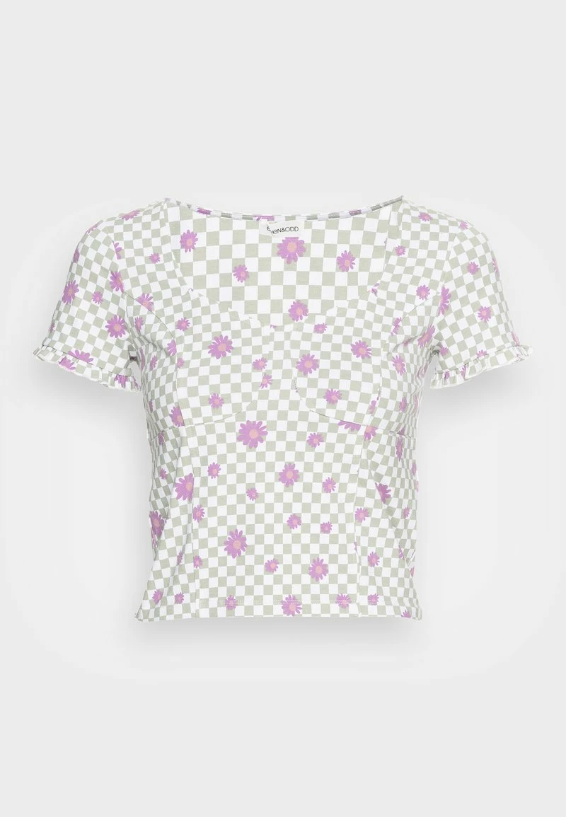 Even&Odd Damen T-Shirt Print - White/green 6 Even&Odd Damen T-Shirt Print - White/green – Bild 4