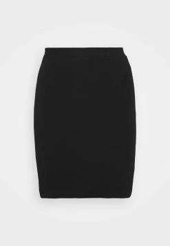 Even&Odd Damen Basic Mini Ribbed Skirt - Bleistiftrock - Black -Even&Odd Verkäufe 2024 9e955763a1e04d8493b30d183c7933c6