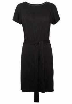 Even&Odd Damen BASIC Short Sleeves Mini Belted Dress - Jerseykleid - Black/black -Even&Odd Verkäufe 2024 9fc626ec4d334daa964130a1188ad1db