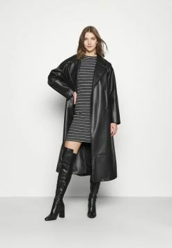 Even&Odd Damen Rushed Edges Mini High Neck Long Sleeves Dress - Etuikleid - Black/ White -Even&Odd Verkäufe 2024 a3abe6b5d42c46ab917e49b429be18d0