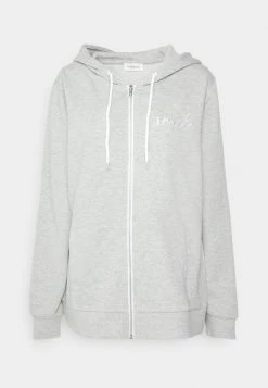 Even&Odd Damen Sweatjacke - Mottled Light Grey