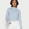Even&Odd Damen Strickpullover - Mottled Light Blue