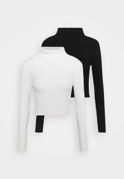Even&Odd Damen CROPPED TURTLE NECK 2 PACK - Strickpullover - Black/ White -Even&Odd Verkäufe 2024 ab80f7e617654e94a6ec0dc086796d5b
