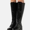 Even&Odd Damen Schnürstiefel - Black