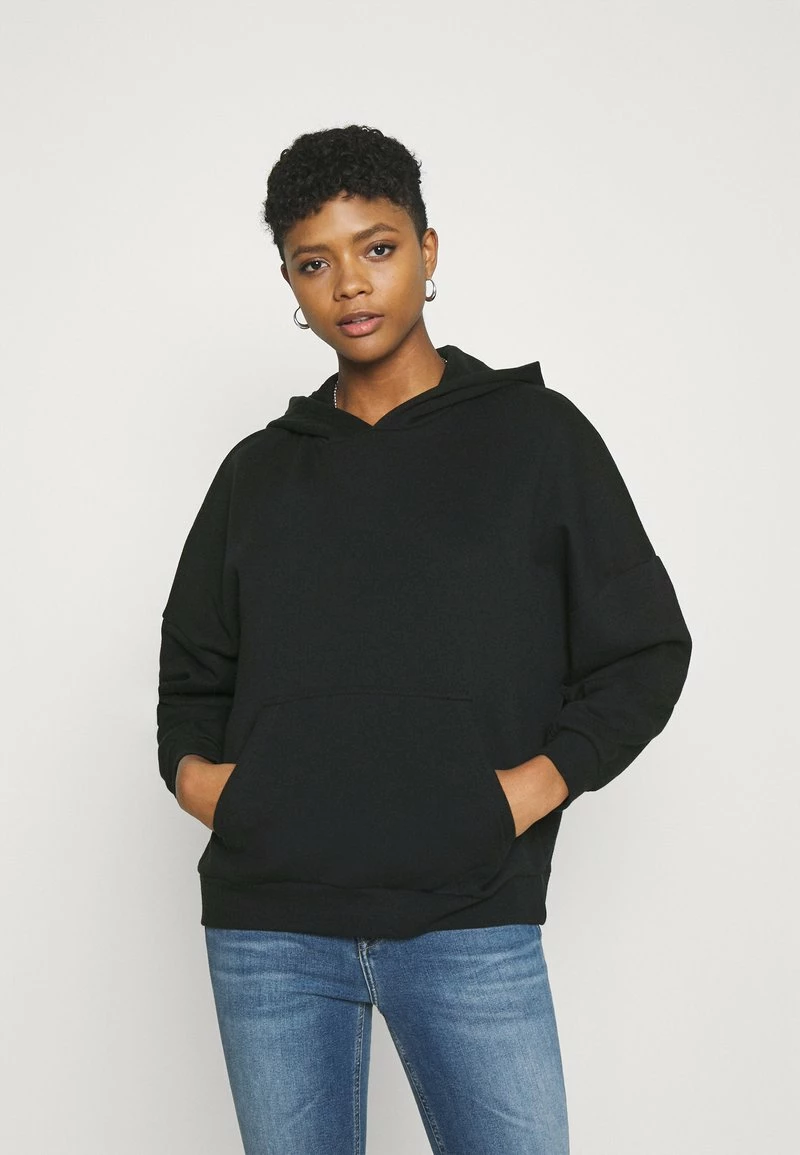 Even&Odd Damen HOODIE LONG WITHOUT DRAWCORD AND POCKET - Kapuzenpullover - Black 3 Even&Odd Damen HOODIE LONG WITHOUT DRAWCORD AND POCKET - Kapuzenpullover - Black