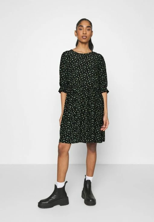 Even&Odd Freizeitkleid - Black/yellow | Damen -Even&Odd Verkäufe 2024 b317a5a9d2014de080196bbfe4192b4c