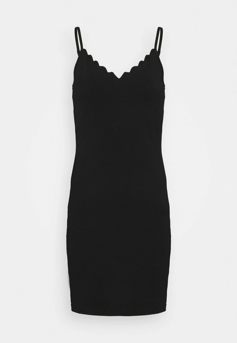 Even&Odd Damen Scallop Edge Mini Strap Dress - Etuikleid - Black 6 Even&Odd Damen Scallop Edge Mini Strap Dress - Etuikleid - Black – Bild 4