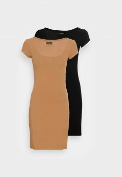 Even&Odd Damen 2 PACK - Jerseykleid - Black/brown -Even&Odd Verkäufe 2024 b53e61e65ee34ea39929fb1d18f245dd