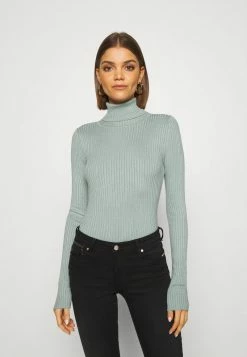 Even&Odd Damen BASIC TURTLE NECK - Strickpullover - Light Green