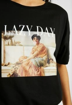 Even&Odd Damen T-Shirt Print - Black -Even&Odd Verkäufe 2024 bbe40bd6d9a54d25ab37cd579336443e