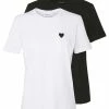 Even&Odd 2PACK - T-Shirt Basic - White/black | Damen -Even&Odd Verkäufe 2024 bdfe173cdae54ecc8e36d90ad77df279
