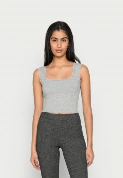 Even&Odd Damen Top - Mottled Light Grey