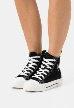 Even&Odd Damen LOVE - Sneaker High - Black/pink