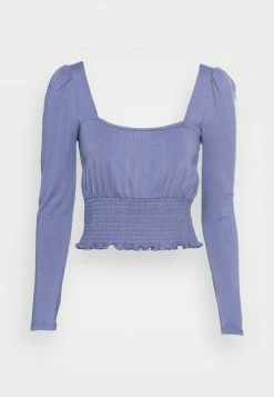 Even&Odd Damen SHIRRING DETAIL LONG SLEEVE CROP WITH GATHER - Langarmshirt - Blue -Even&Odd Verkäufe 2024 bfe3f7dfc5704b6987028bddcf5d924c