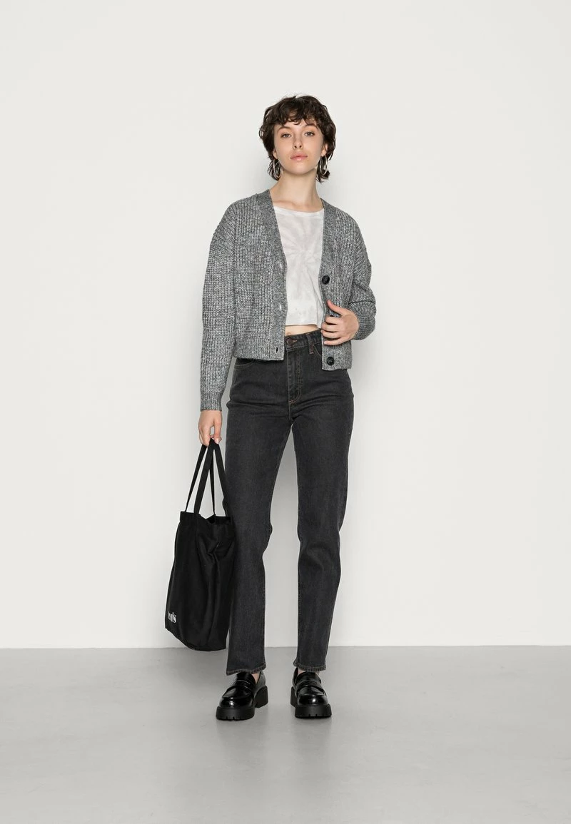 Even&Odd Strickjacke - Mottled Dark Grey | Damen 4 Even&Odd Strickjacke - Mottled Dark Grey | Damen – Bild 2