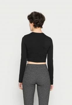 Even&Odd Damen CROPPED LONG SLEEVE WITH POINTY HEM - Langarmshirt - Black -Even&Odd Verkäufe 2024 c0b1bc7c36204e4fbb92952a2e00374a