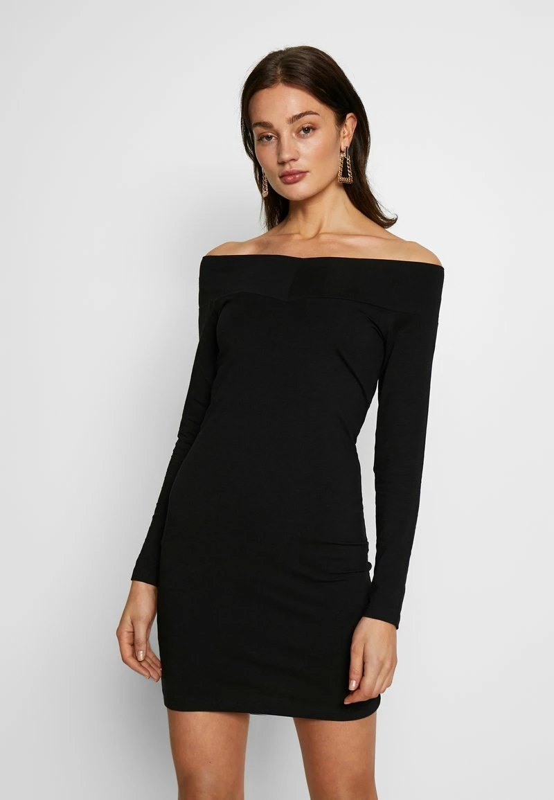 Even&Odd Damen BASIC - OFF-SHOULDER MINI LONG SLEEVES DRESS - Etuikleid - Black 3 Even&Odd Damen BASIC - OFF-SHOULDER MINI LONG SLEEVES DRESS - Etuikleid - Black