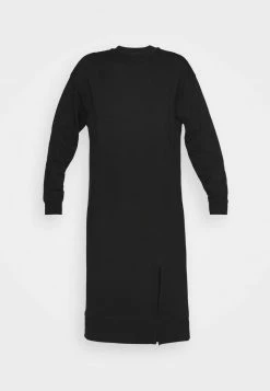 Even&Odd Damen SWEAT - Midi Slit Dress - Freizeitkleid - Black -Even&Odd Verkäufe 2024 c329a903d5134b27b92c56b092b19758