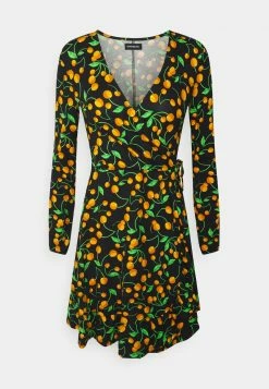 Even&Odd Damen Jerseykleid - Black/orange -Even&Odd Verkäufe 2024 c3f64943e3f54cef8704ab5c763b2633