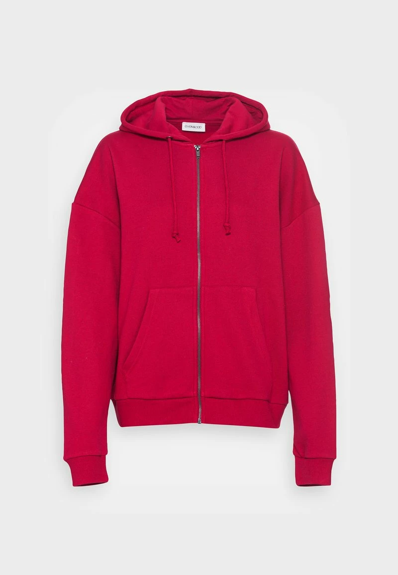 Even&Odd Damen OVERSIZED HOODED ZIP JACKET - Sweatjacke - Red 6 Even&Odd Damen OVERSIZED HOODED ZIP JACKET - Sweatjacke - Red – Bild 4
