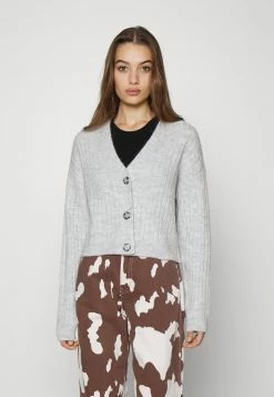 Even&Odd Damen Strickjacke - Mottled Light Grey