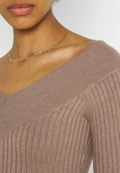 Even&Odd KNIT V NECK MIDI BODYCON DRESS - Etuikleid - Taupe | Damen -Even&Odd Verkäufe 2024 d67beeabfc8448f3a64c25d3d08cadec