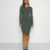 Even&Odd Damen Knit Mini Wide Rib Basic Dress - Etuikleid - Green -Even&Odd Verkäufe 2024 d7a7e10c4d3443b3bfc9cce4375866e3
