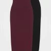 Even&Odd Damen 2er PACK - Bleistiftrock - Black/bordeaux -Even&Odd Verkäufe 2024 de49c78515b8426e8f219c4edb577c7e