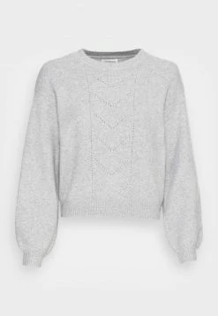 Even&Odd Damen POINTELLE CREW NECK JUMPER - Strickpullover - Mottled Light Grey -Even&Odd Verkäufe 2024 df061a586f1043db84742131eda9a9c2