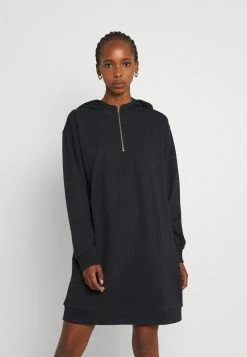 Even&Odd Casual Hooded Sweat Mini Dress - Freizeitkleid - Black | Damen