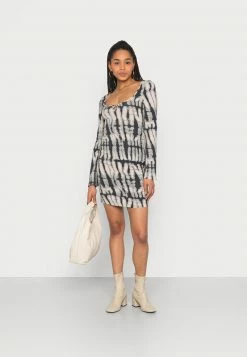 Even&Odd Damen FLARED SLEEVES DRESS 2 Pack - Freizeitkleid - Black/light Grey