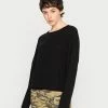 Even&Odd Damen OVERSIZE CROPPED ROLLED EDGE JUMPER - Strickpullover - Black -Even&Odd Verkäufe 2024 e2253c901cb3458c94621e3b026918d7