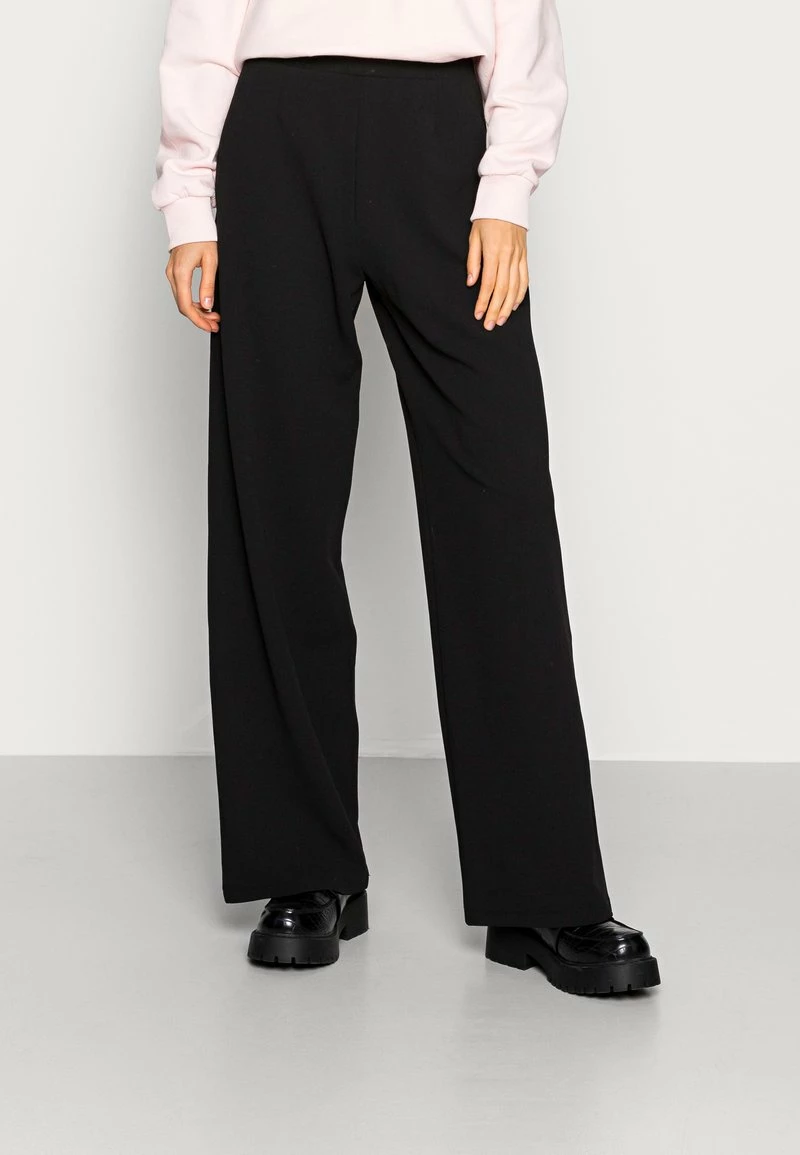 Even&Odd Damen Basic Wide Leg Trousers - Stoffhose - Black 3 Even&Odd Damen Basic Wide Leg Trousers - Stoffhose - Black