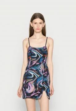 Even&Odd Damen Freizeitkleid - Black/red/green