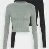 Even&Odd Damen 2 PACK - Strickpullover - Olive/black -Even&Odd Verkäufe 2024 efb10f44e0c24ecba1d3ae4b578f22d2
