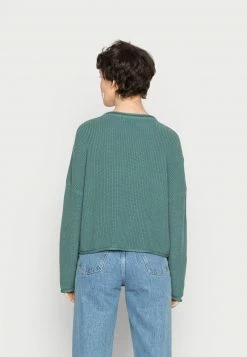 Even&Odd Damen OVERSIZE CROPPED ROLLED EDGE JUMPER - Strickpullover - Green -Even&Odd Verkäufe 2024 f135be8a65d2485f840053de237a256e